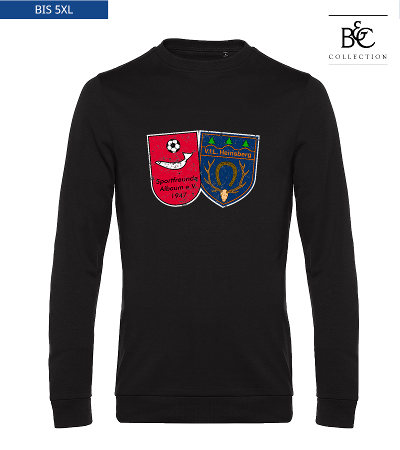 B&C Herren Sweatshirt Black Pure "Uwe Frontprint"