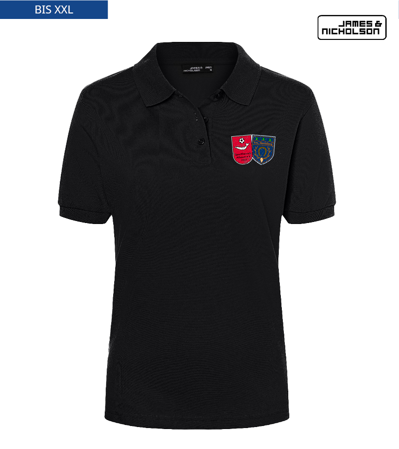 J+N Damen Polo-Shirt Black "Uwe"